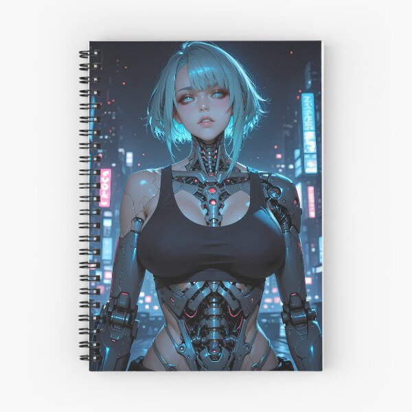 Item preview, Hot Anime Cyborg Girl With Futuristic Power Aura designed and sold by BorgSpareParts.