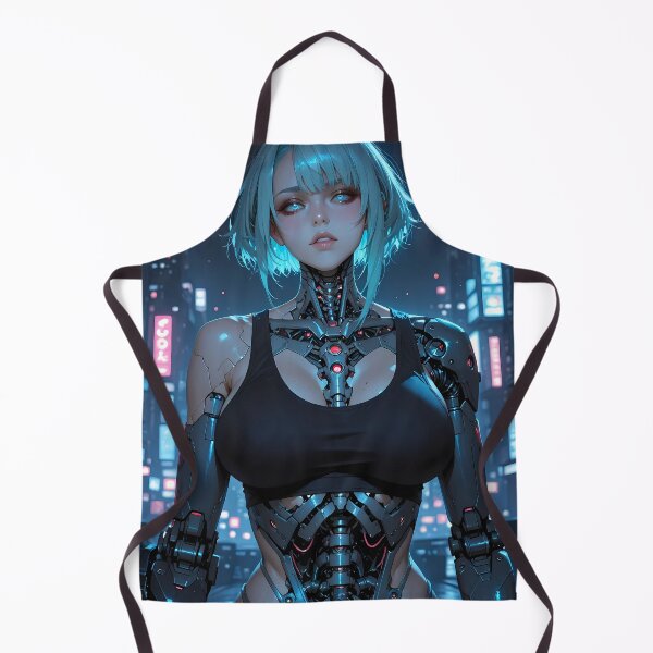 Item preview, Hot Anime Cyborg Girl With Futuristic Power Aura designed and sold by BorgSpareParts.