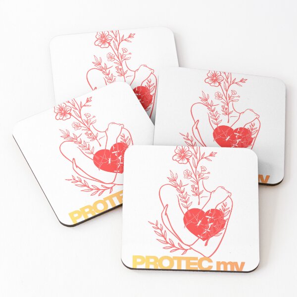 Item preview, Protect My Heart- Floral Broken Heart Line Art designed and sold by ronax23.