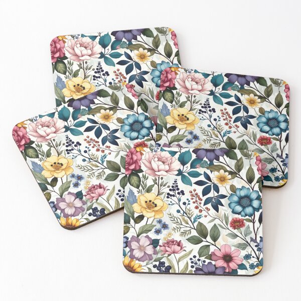 Item preview, Luxury Boho Flowers Pattern – Pastel Gold Wildflower Garden designed and sold by GuffyGlowVault.