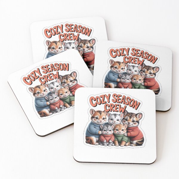 Item preview, Cozy Season Crew (Variant) — Bright Sweaters Photorealistic Winter Animals Sticker designed and sold by MTeesGA.