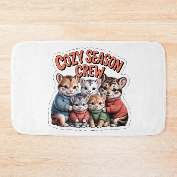 Item preview, Cozy Season Crew (Variant) — Bright Sweaters Photorealistic Winter Animals Sticker designed and sold by MTeesGA.