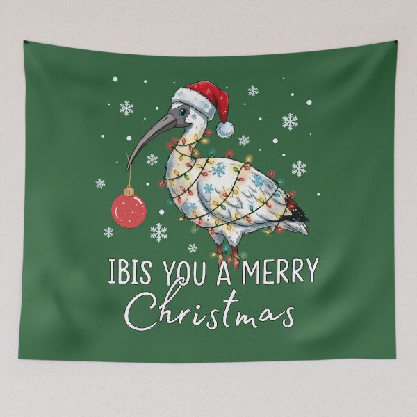 Item preview, Funny Christmas Australia / Ibis you a Merry Christmas - Bin Chicken Christmas Gift Men Woman Kids,  designed and sold by Taylor  ART.