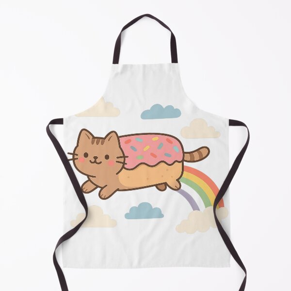 Item preview, 3D Kawaii Flying Pastry Cat With Rainbow Trail | Cute Fantasy Cat Art designed and sold by Steinart.