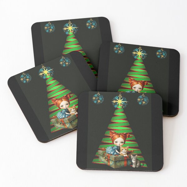 Item preview, SPENDING CHRISTMAS WITH HER KITTY CATS designed and sold by Tammera.