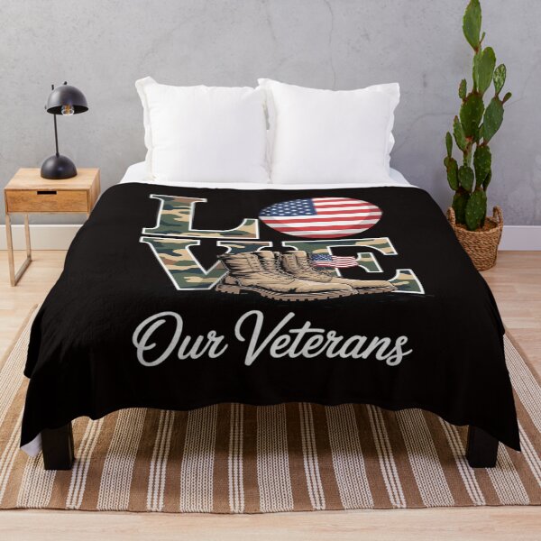 Item preview, Love Our Veterans Day Proud Military American Flag designed and sold by MelSurf.