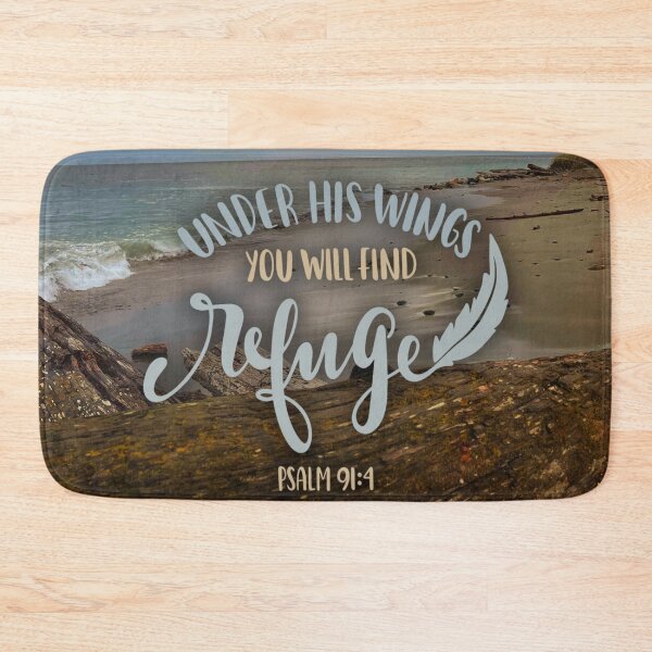 Item preview, Psalm 91:4 “Under His Wings You Will Find Refuge” Christian Coastal Art – Inspirational Bible Verse Design designed and sold by Alaska Magick.