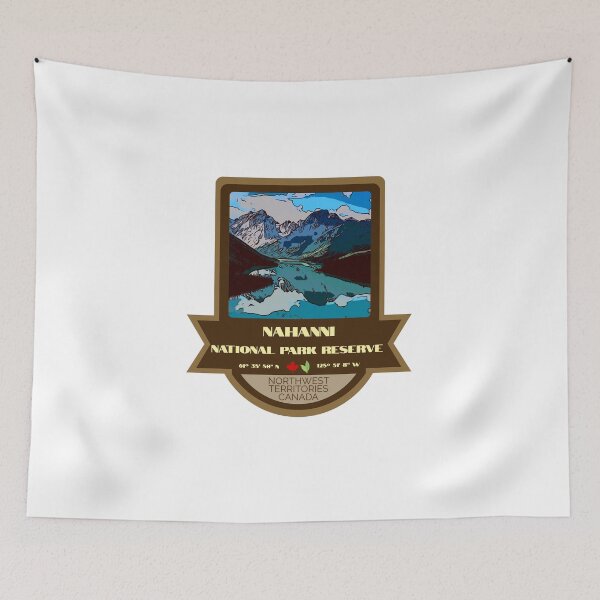 Item preview, Nahanni National Park Reserve Vintage Retro Sticker – Canada National Park Badge Design designed and sold by RouseDesigns.