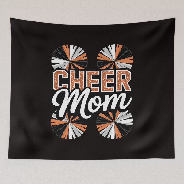 Item preview, Loud Proud Cheer Mom Mama Cheerleading Orange Pom Poms designed and sold by MelSurf.