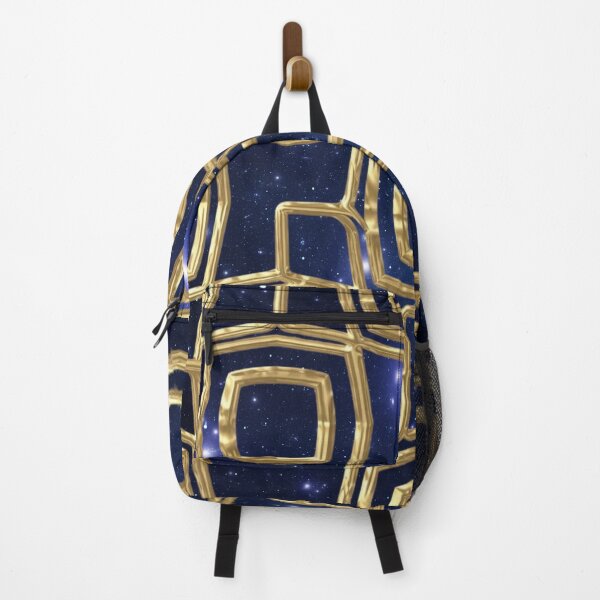 Item preview, Luxury Gold Geometric Galaxy – Royal Blue & Gold Cosmic Pattern designed and sold by GuffyGlowVault.
