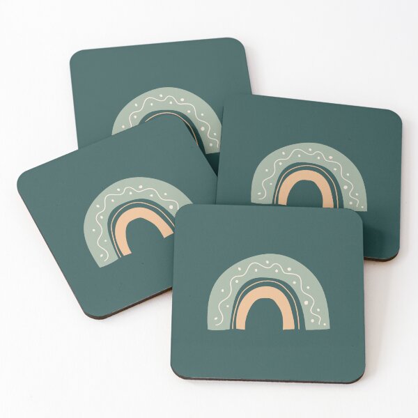 Item preview, Boho Green Rainbow With Soft Patterns designed and sold by LOUBNEY.