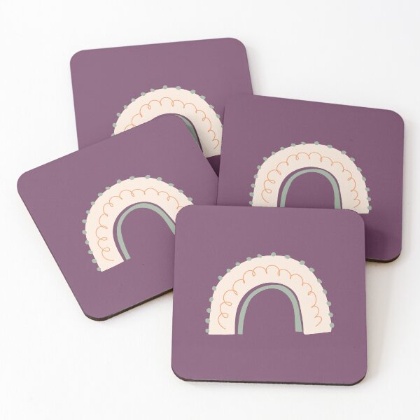 Aperçu de l'œuvre Boho Purple Rainbow With Cute Dotted Details créée et vendue par LOUBNEY.