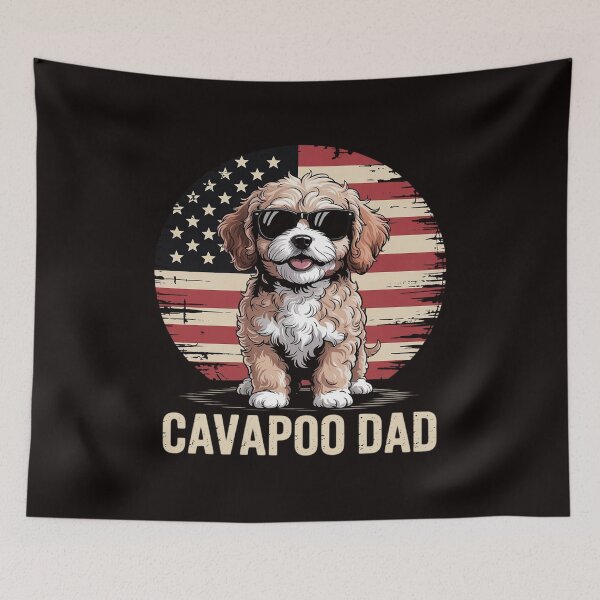 Item preview, Cavapoo Dad Cool  Proud American designed and sold by MelSurf.