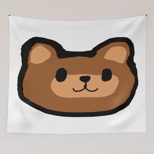 Item preview, Cute Brown Bear Face – Naive Childlike Doodle Illustration (Transparent Background) designed and sold by InFrameVision.