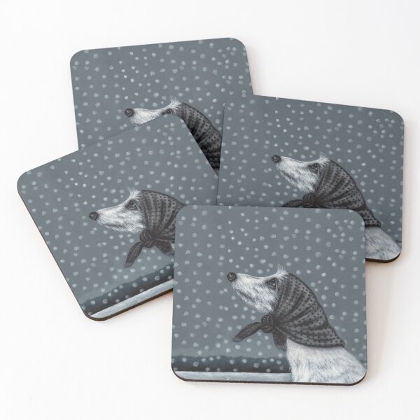 Item preview, A dog looking into the snow designed and sold by EmilyDouArt.