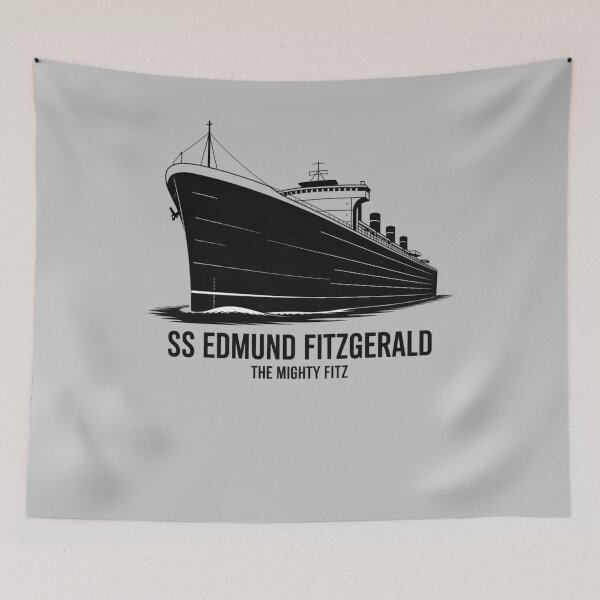 Item preview, SS Edmund Fitzgerald Mighty Fitz Lake Superior Tribute designed and sold by FreshVibe Prints.