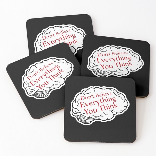 Item preview, Don't Believe Everything You Think Mindful Wisdom Quote designed and sold by shirt-o-mat.
