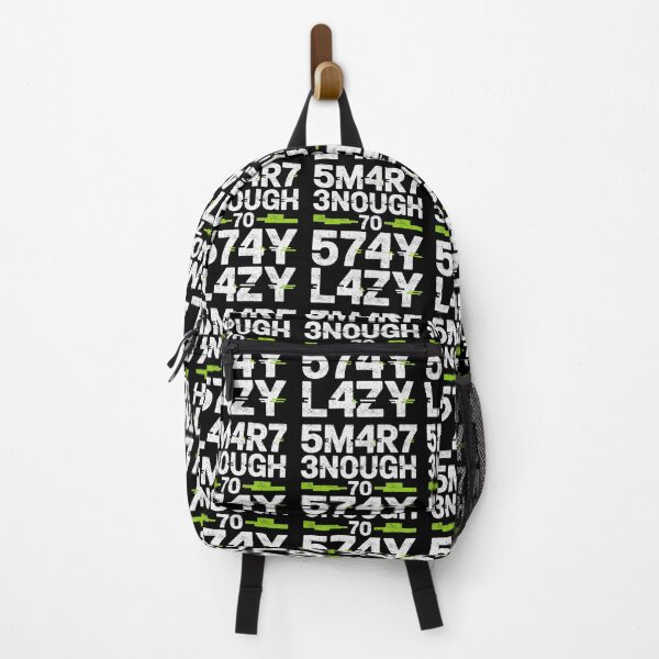 Item preview, Smart Enough To Stay Lazy Leetspeak Humor designed and sold by FreshVibe Prints.