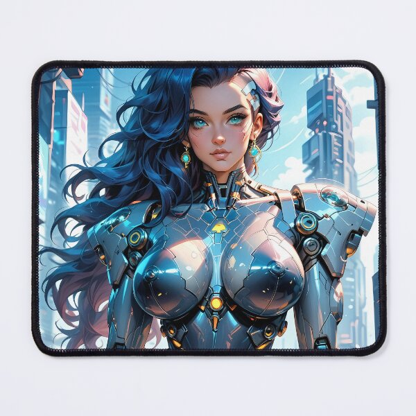 Item preview, Cyberpunk Mecha Girl Ready For Battle Poster designed and sold by BorgSpareParts.