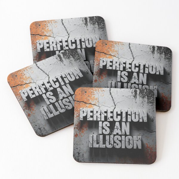 Item preview, Perfection Is An Illusion Motivational Wall Art | Inspirational Grunge Quote Poster | Modern Typography Print designed and sold by Badis  Mardessi.