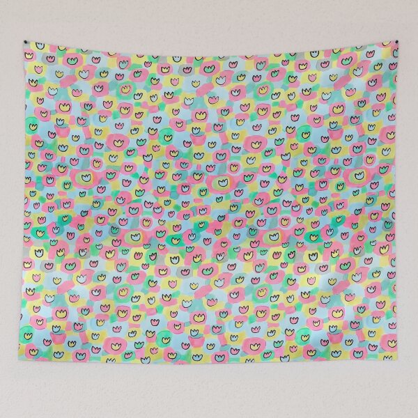 Item preview, Tulips in pink, yellow and blue designed and sold by Sossie Vanek.
