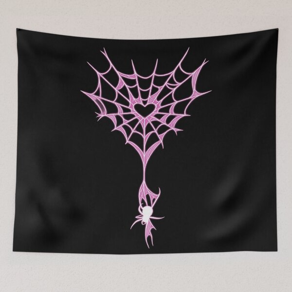 Item preview, Pink Heart Spiderweb Aesthetic Design designed and sold by TeeHatch.