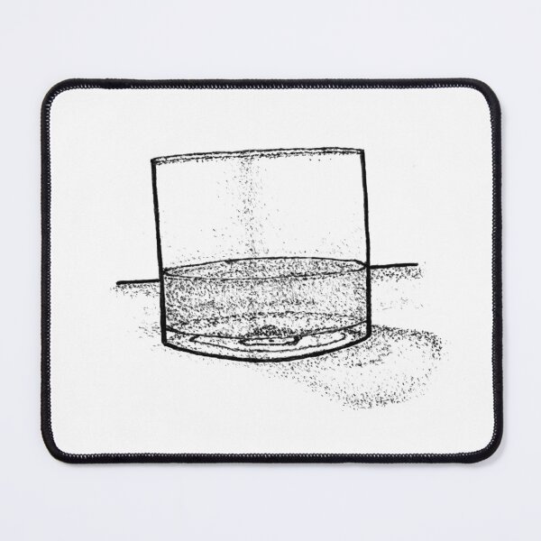Item preview, Minimalist Whiskey Glass Pen and Ink Art designed and sold by wbhny.