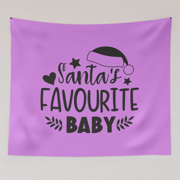 Item preview, Santa’s Favourite Baby – Cute Christmas Baby Typography Design designed and sold by ArtBySylvia.