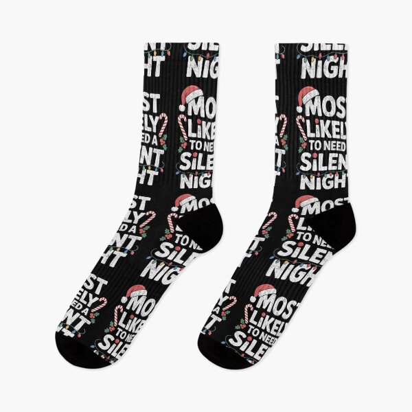 Item preview, Most Likely To Need Silent Night Christmas Humor designed and sold by FreshVibe Prints.