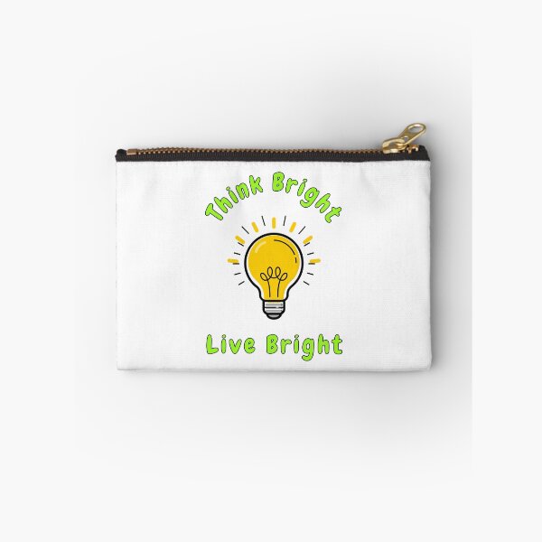 Item preview, Think Bright Live Bright, Quote, Light bulb, Puns designed and sold by AASparksDesigns.