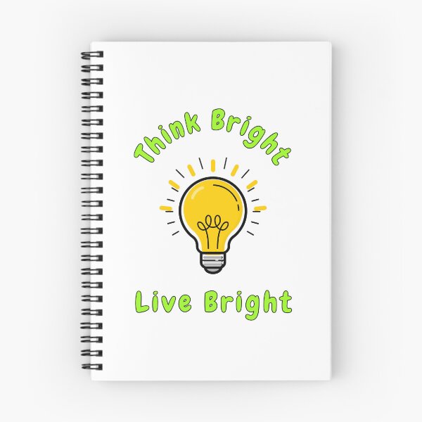 Item preview, Think Bright Live Bright, Quote, Light bulb, Puns designed and sold by AASparksDesigns.