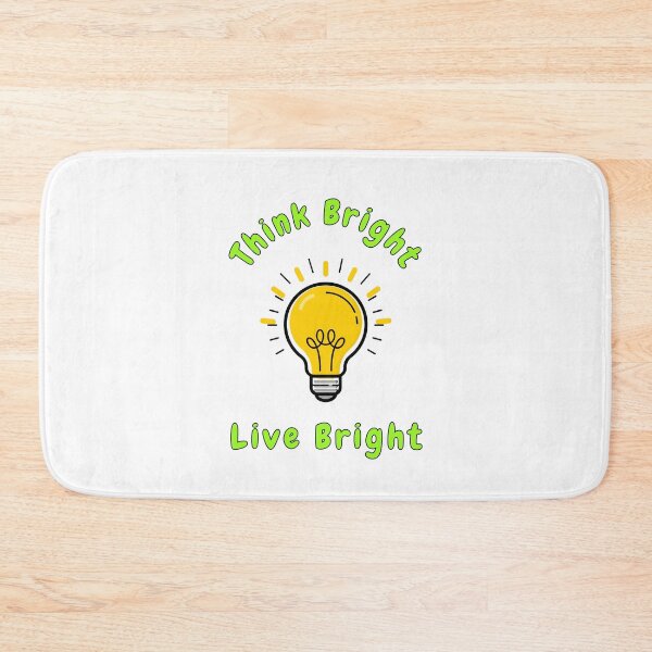Item preview, Think Bright Live Bright, Quote, Light bulb, Puns designed and sold by AASparksDesigns.