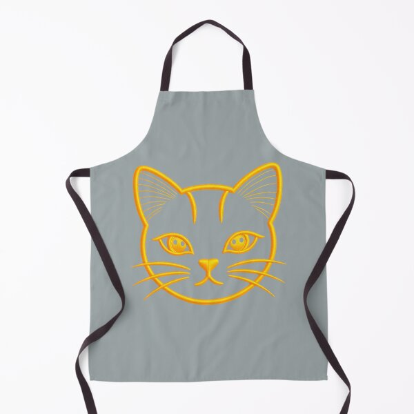 Item preview, Golden Thread Cat Face – Luxury Metallic Gold Cat Portrait designed and sold by GuffyGlowVault.
