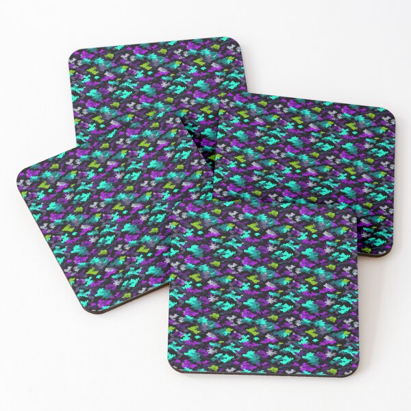 Item preview, Colorful Fashion Pixelated Pixelated Camouflage Texture For Military Style Fan designed and sold by RoyalStarsPatts.