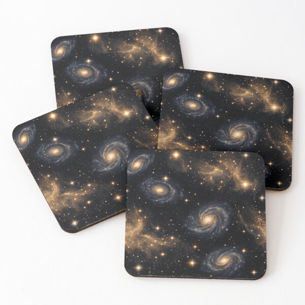 Item preview, Luxury Gold Galaxy – Metallic Golden Stars Cosmic Pattern designed and sold by GuffyGlowVault.