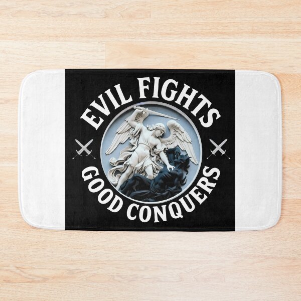 Item preview, Good Conquers Evil | Black Devil White Angel Spiritual Art designed and sold by PatriotPrint.