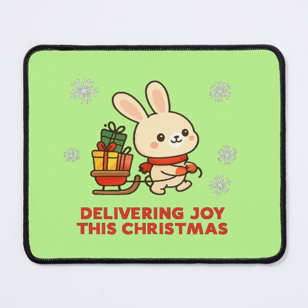 Item preview, Delivering Joy This Christmas Cute Bunny Sleigh designed and sold by Soft Strength Studio.
