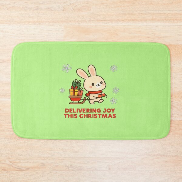 Item preview, Delivering Joy This Christmas Cute Bunny Sleigh designed and sold by Soft Strength Studio.