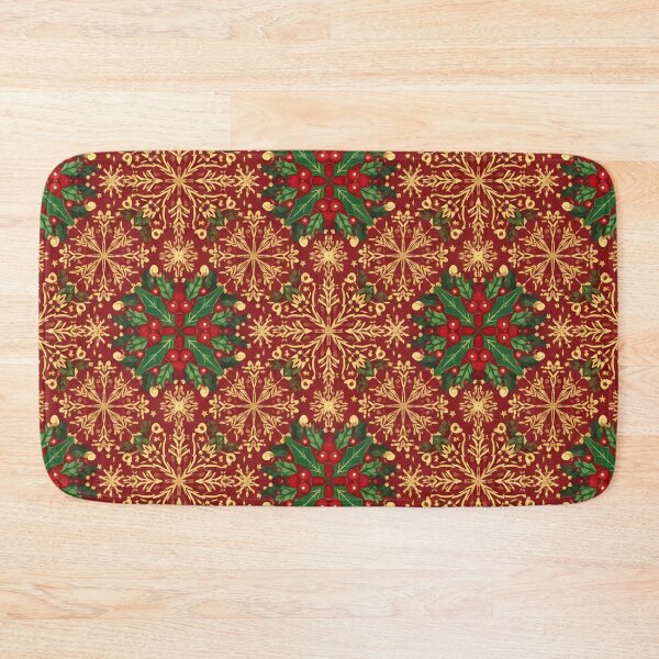 Item preview, Elegant Christmas Holly Golden Pattern designed and sold by Good Vibes .