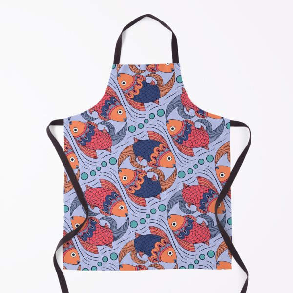 Item preview, Madhubani fish colored designed and sold by hdesignEG.