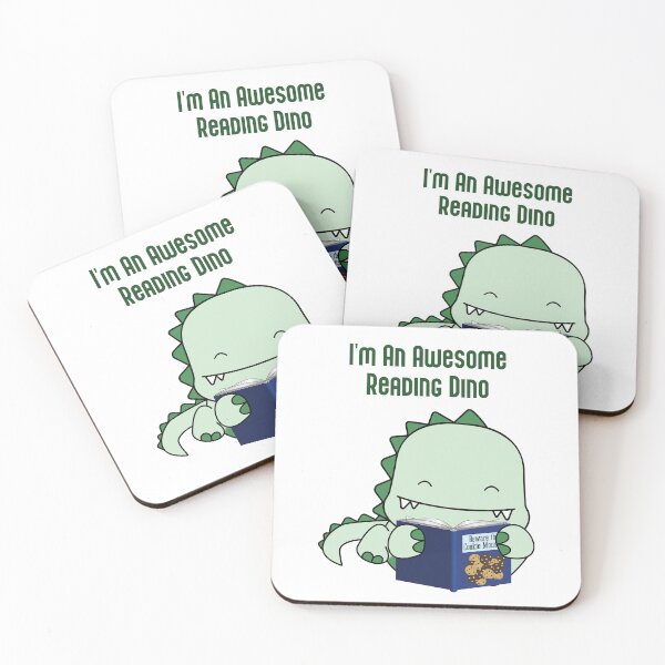 Item preview, Cute Awesome Reading Dino designed and sold by Happy Little Things.