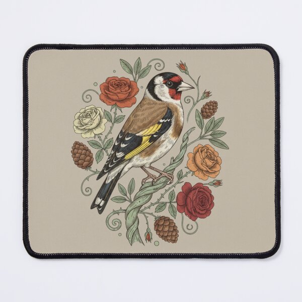 Item preview, Botanical European Goldfinch designed and sold by BirdsnStuff.