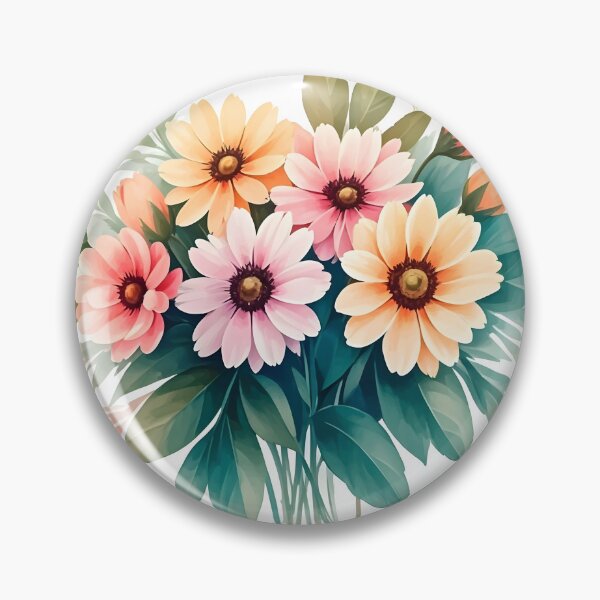 Item preview, Watercolor bouquet of colorful flowers designed and sold by PrintLabStudio.