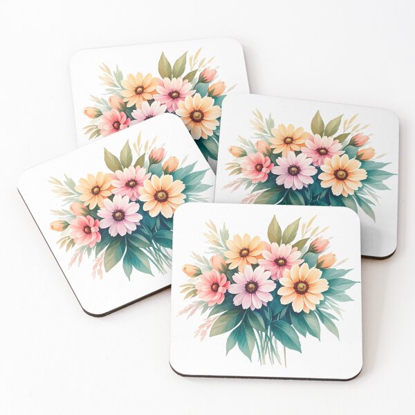 Item preview, Watercolor bouquet of colorful flowers designed and sold by PrintLabStudio.