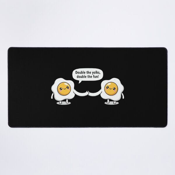 Item preview, Double Yolks, Don’t Stare – Playful Kawaii Egg Gag  designed and sold by Whisky1111.
