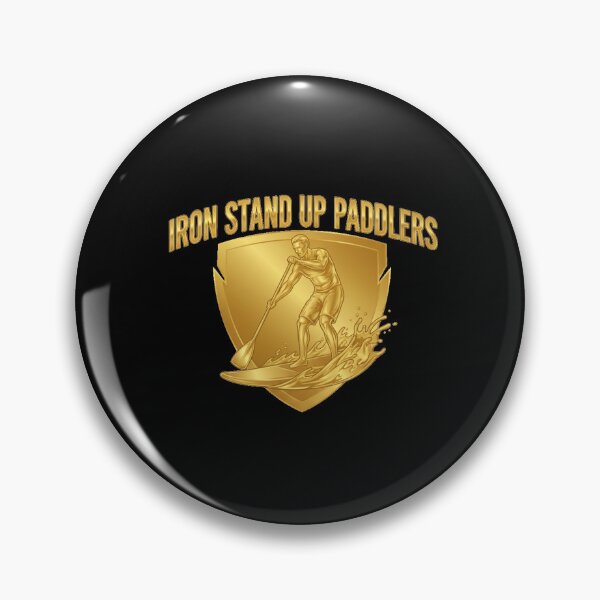 Item preview, Iron Stand Up Paddlers – Gold Metallic SUP Logo designed and sold by SeaPolar.