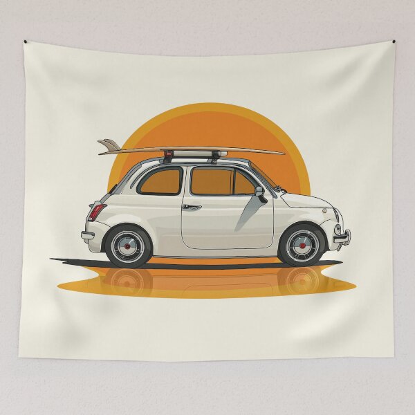 Item preview, Vintage Fiat Surf Board Holiday designed and sold by blackdogshop.
