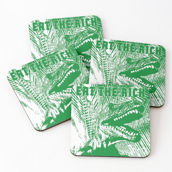 Item preview, EAT THE RICH. PALM VERSION. GREEN/WHITE. designed and sold by 5hertz.