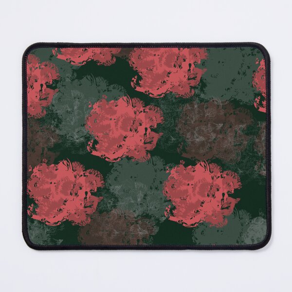 Item preview, Abstract Eye-Catching Floral Pattern – Red, Pink & Gray Flowers on Transparent Background designed and sold by Woolpixel.