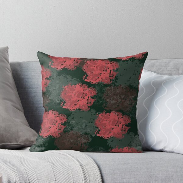 Item preview, Abstract Eye-Catching Floral Pattern – Red, Pink & Gray Flowers on Transparent Background designed and sold by Woolpixel.